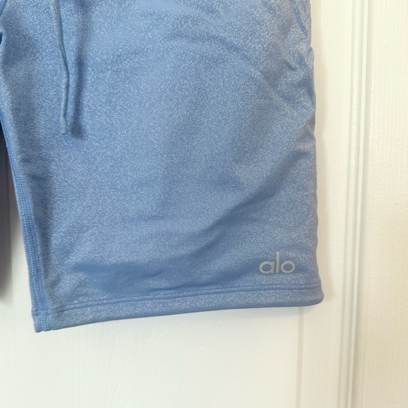 ALO Yoga Women's Blue Lace-Up Shorts Glitter Blue MEDIUM - Picture 2 of 5